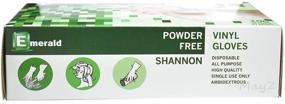 img 1 attached to Medium-sized VN9706 Emerald Shannon Powder-Free Vinyl Gloves - Pack of 100