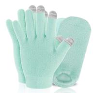 🧦 codream touch screen moisturizing spa gloves and socks set: gel gloves and socks to heal eczema, cracked dry skin - repair treatment for fuzzy green set logo