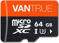 💾 vantrue 64гб microsd карта с адаптером: высокоскоростная u3 uhs-i sd карта для видеорегистраторов и систем домашней безопасности. логотип