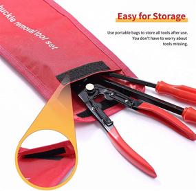 img 1 attached to 🔧 Universal Auto Door Car Upholstery Trim Clip Removal Set - Kurala 3 PCS Clip Pliers and Fastener Remover Tool with Bag for Door Panel Trim Clip Removal in Car