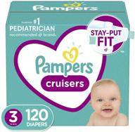 👶 pampers cruisers disposable baby diapers size 3, 120 count - giant pack (packaging may vary) logo