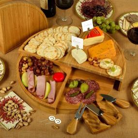 img 3 attached to 🧀 Ascot Vienna Bamboo Cheese Picnic Set - Food Service Equipment & Supplies