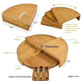 img 2 attached to 🧀 Ascot Vienna Bamboo Cheese Picnic Set - Food Service Equipment & Supplies