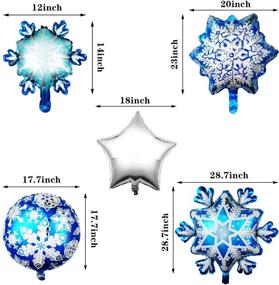 img 3 attached to Алюминиевые украшения на день рождения со снежинками