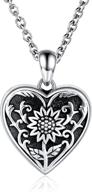 sterling necklace sunflower cremation keepsake logo