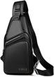 leathario shoulder crossbody multipurpose black 264 backpacks for casual daypacks logo