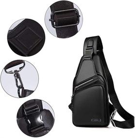 img 2 attached to Leathario Shoulder Crossbody Multipurpose Black 264 Backpacks for Casual Daypacks