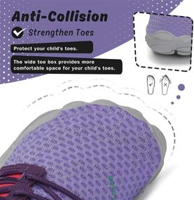 img 1 attached to 👣 Stay Sure-Footed with SAGUARO Athletic Barefoot Sneakers: Girls' Anti Slip Shoes