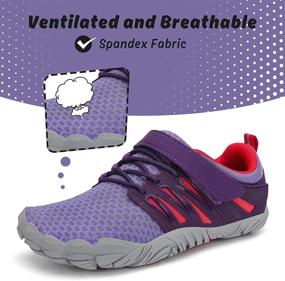 img 3 attached to 👣 Stay Sure-Footed with SAGUARO Athletic Barefoot Sneakers: Girls' Anti Slip Shoes