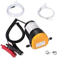 12v 80w genew oil change pump extractor for car, boat, motorbike, truck, rv, atv, and more - diesel fluid oil quick extract transfer pump scavenge suction kit logo