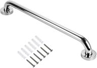 🛁 20-inch stainless steel bath grab bar by sumnacon - sturdy safety handle with screws | wall mounted balance handrail assist for bathtub, shower, toilet, stairway | polished finish logo