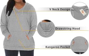 img 2 attached to 👕 Stylish and Comfortable VISLILY Plus-Size Hoodies with V Neck and Pocket