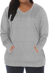 img 4 attached to 👕 Stylish and Comfortable VISLILY Plus-Size Hoodies with V Neck and Pocket