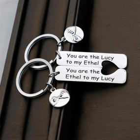 img 1 attached to 👭 Lucy and Ethel Keychain: The Perfect 'I Love Lucy' Inspired Gift for Your BFF (ethel lucy KR)