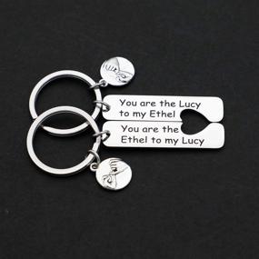 img 2 attached to 👭 Lucy and Ethel Keychain: The Perfect 'I Love Lucy' Inspired Gift for Your BFF (ethel lucy KR)