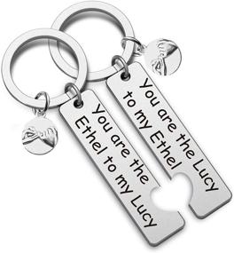 img 4 attached to 👭 Lucy and Ethel Keychain: The Perfect 'I Love Lucy' Inspired Gift for Your BFF (ethel lucy KR)