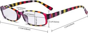 img 1 attached to Stylish Small Lens Reading Glasses for Women - Eyekepper 4 Pack with Trendy Stripe Design