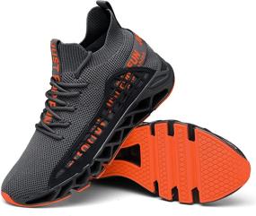 img 2 attached to KUXIE Running Athletic Sneakers Numeric_9_Point_5 Men's Shoes for Fashion Sneakers