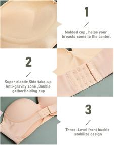 img 2 attached to Strapless Upwingsbra Wireless Invisible Underwear Women's Clothing