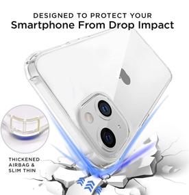 img 3 attached to 📱 Chodsn iPhone 13 Clear Case – Premium TPU, Anti-Scratch & Shock Absorption, Crystal Clear, 6.1 inch