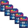 📸 transcend 8gb sdhc memory card premium class 10 uhs-i pack of 5 ts8gsdu1 - top value bundle logo