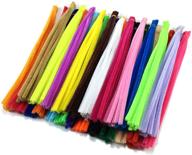 🎨 honeytoys 240pcs 24 colors chenille stem pipe cleaners - 12 inches x 6 mm for arts and crafts logo