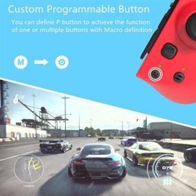 img 3 attached to 🎮 TUTUO Wireless Controller for Nintendo Switch / Switch Lite - Programmable Macros, Turbo, Motion Control, Dual Vibration (Red/Blue)