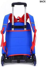 img 1 attached to Spiderman Wheels Trolley Vacation Backpack Backpacks for Kids' Backpacks