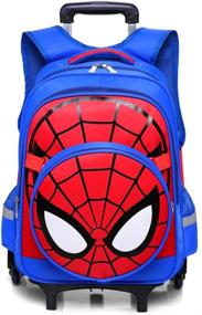 img 4 attached to Spiderman Wheels Trolley Vacation Backpack Backpacks for Kids' Backpacks