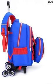 img 2 attached to Spiderman Wheels Trolley Vacation Backpack Backpacks for Kids' Backpacks