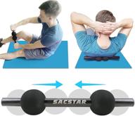 🎾 ultimate myofascial release and trigger point therapy tool: sacstar double massage ball with movable lacrosse ball and stick logo