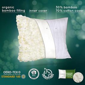 img 2 attached to ⭐️ ViaDante Adjustable Bamboo Pillow - With Organic Bamboo Fill for Back, Stomach & Side Sleepers. Offers Soft or Firm Support, Oeko-TEX Certified for Optimal Neck Pain and Headache Relief.