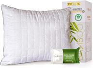 ⭐️ viadante adjustable bamboo pillow - with organic bamboo fill for back, stomach & side sleepers. offers soft or firm support, oeko-tex certified for optimal neck pain and headache relief. logo