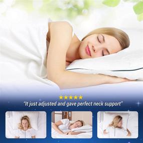 img 3 attached to ⭐️ ViaDante Adjustable Bamboo Pillow - With Organic Bamboo Fill for Back, Stomach & Side Sleepers. Offers Soft or Firm Support, Oeko-TEX Certified for Optimal Neck Pain and Headache Relief.