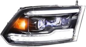 img 2 attached to Усовершенствованный фар Morimoto XB LED для Dodge Ram 2018-2019 | Белый DRL, бегущий световой сигнал, одобрено DOT, установка "вставь и играй