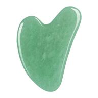 🤲 bseller gua sha facial tools set, jade stone guasha massager tool with smooth edge for physical therapy, spa acupuncture therapy, guasha stone board for face, eyes, and body - pack of 5, green logo