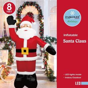 img 3 attached to 🎅 FARONZE Santa Claus Christmas Inflatables – Large Lighted Interior Christmas Decoration with Built-in Fan and Anchor Ropes, 8 Feet (Santa)