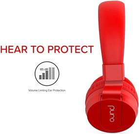 img 3 attached to 🎧 PuroBasic Volume Limited Wired Headphones for Kids, Boys, Girls 2+ - Foldable & Adjustable Headband with Microphone - Compatible with iPad, iPhone, Android, PC & Mac - Red - by Puro Sound Labs