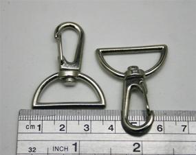 img 1 attached to 🔗 Pack of 20 Generic Metal Silvery Lobster Clasps - 1 Inch Inside Diameter D Swivel Trigger Clips Hooks for Purse Bag Straps