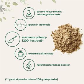 img 2 attached to 🌱 Indonesia Origin LongJack Tongkat Ali Extract Powder - 200:1 Concentrate, 100g - Natural Testosterone and Libido Booster, Maximum Strength, Vegan-Friendly