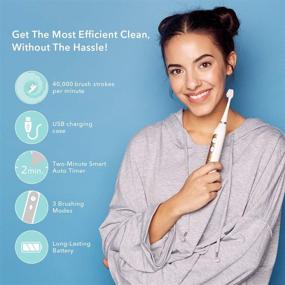 img 3 attached to 🪥 Platinum Electronic Sonic Toothbrush with UV Sanitizing Case - Rechargeable Storage Base, Charcoal - Smile Bright Store