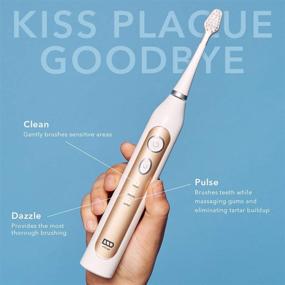 img 2 attached to 🪥 Platinum Electronic Sonic Toothbrush with UV Sanitizing Case - Rechargeable Storage Base, Charcoal - Smile Bright Store