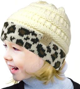 img 1 attached to 🧣 Cozy Classic Stretchy Chunky Slouch Melange Boys' Accessories: Stay Warm with Style!