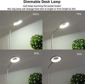 img 2 attached to 🔦 Настольная лампа TaKicola: светодиодное освещение с аккумулятором, регулируемые в яркости 3 режима освещения и гибкое сенсорное управление, беспроводной дизайн с держателем для ручек - белый.