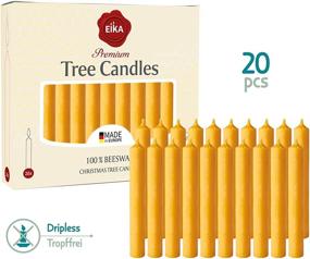 img 3 attached to 🐝 Eika Premium 100% Beeswax Tree Candles - Honey Colored Natural Christmas Wax Candles (Pack of 20) - European Made for Pyramids, Carousels & Chimes