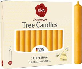 img 4 attached to 🐝 Eika Premium 100% Beeswax Tree Candles - Honey Colored Natural Christmas Wax Candles (Pack of 20) - European Made for Pyramids, Carousels & Chimes