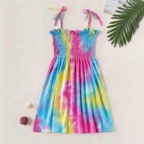 img 3 attached to 🌈 Trendy Girls Summer Clothes: Tie-Dye Bodysuits Jumpsuit Set for Stylish One-Piece Kid Summer Outfit!