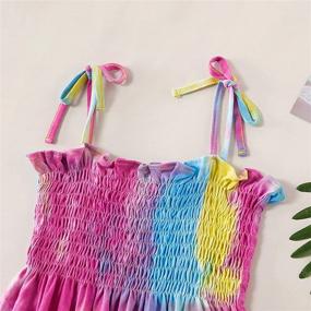 img 1 attached to 🌈 Trendy Girls Summer Clothes: Tie-Dye Bodysuits Jumpsuit Set for Stylish One-Piece Kid Summer Outfit!