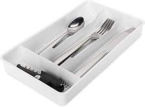 img 2 attached to 🍴 Camco 43508 Cutlery Tray - RV and Compact Kitchen Drawer Organizer - Efficiently Store and Organize Kitchen Flatware - White