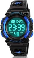 🕙 dodosky led sport watch for kids 5-12 - waterproof & perfect birthday gift for boys - blue logo